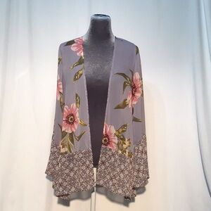 Parc & Lex sheer floral kimono size small